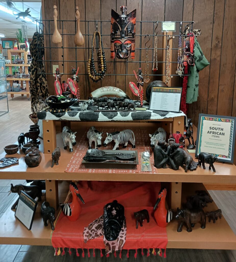 Display with South African Sculptures